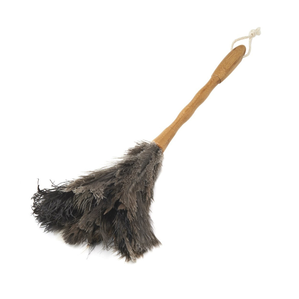 Addis Super Soft Real Ostrich Feather Duster Bamboo Handle, Natural Finish, Brown/Wood, 5 x 4 x 54 cm