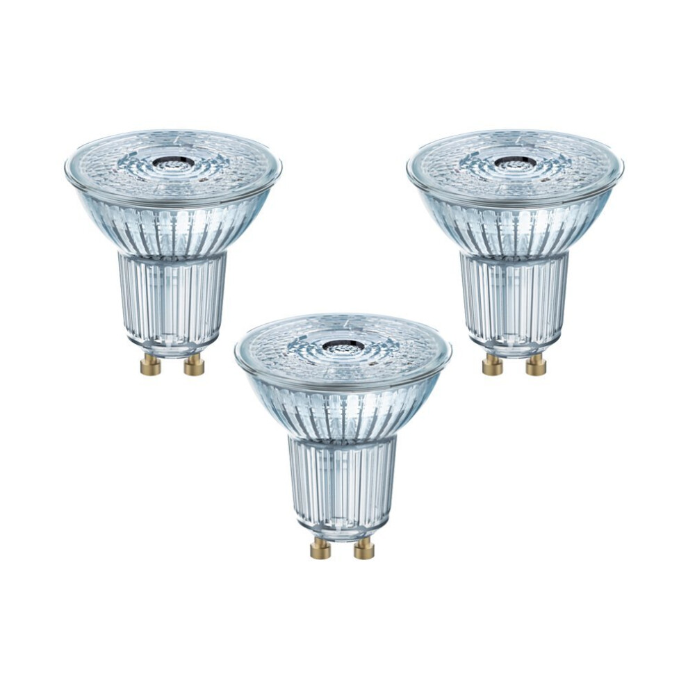 Osram Base Par16 LED Reflector Non-Dimmable Lamp, GU10, Warm White, 4.3 W, Set of 3