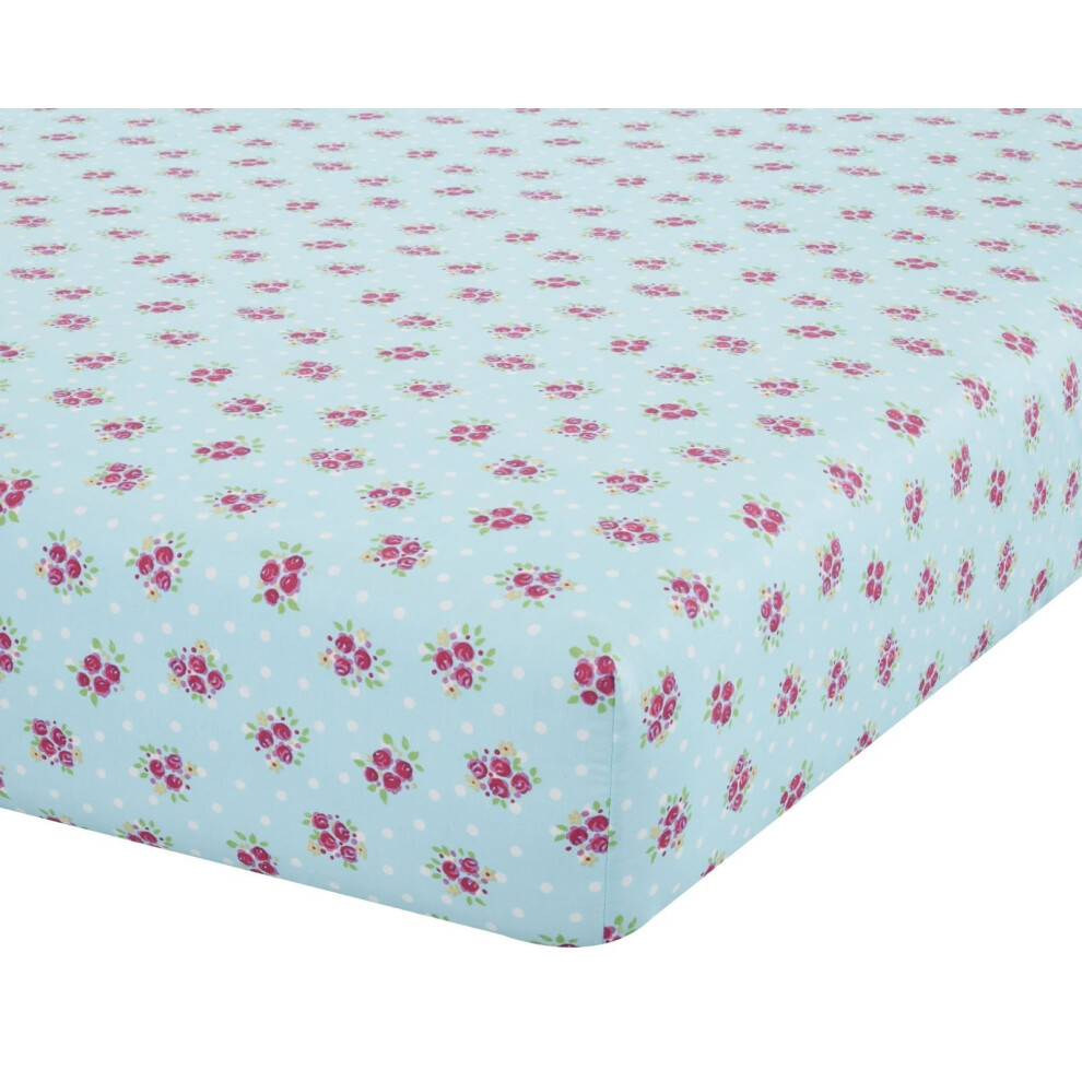 Catherine Lansfield Fairies Easy Care Double Fitted Sheet Pink