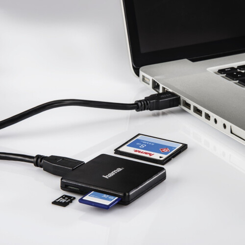 Hama Hama Multi-Card Kaartlezer (CF I, SD, microSD, SDHC, microSDHC, SDXC, microSDXC) - USB 3.0 - HAMA 1