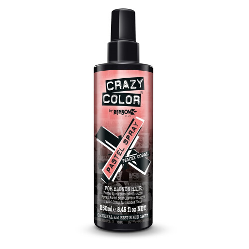 Crazy Color Παστέλ σπρέι μαλλιών PEACHY CORAL για ξανθά μαλλιά 250ml Τελευταία 3 πλύσεις