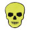 Catherine Lansfield Catherine Lansfield Skulls 3D Filled Cushion Green 1