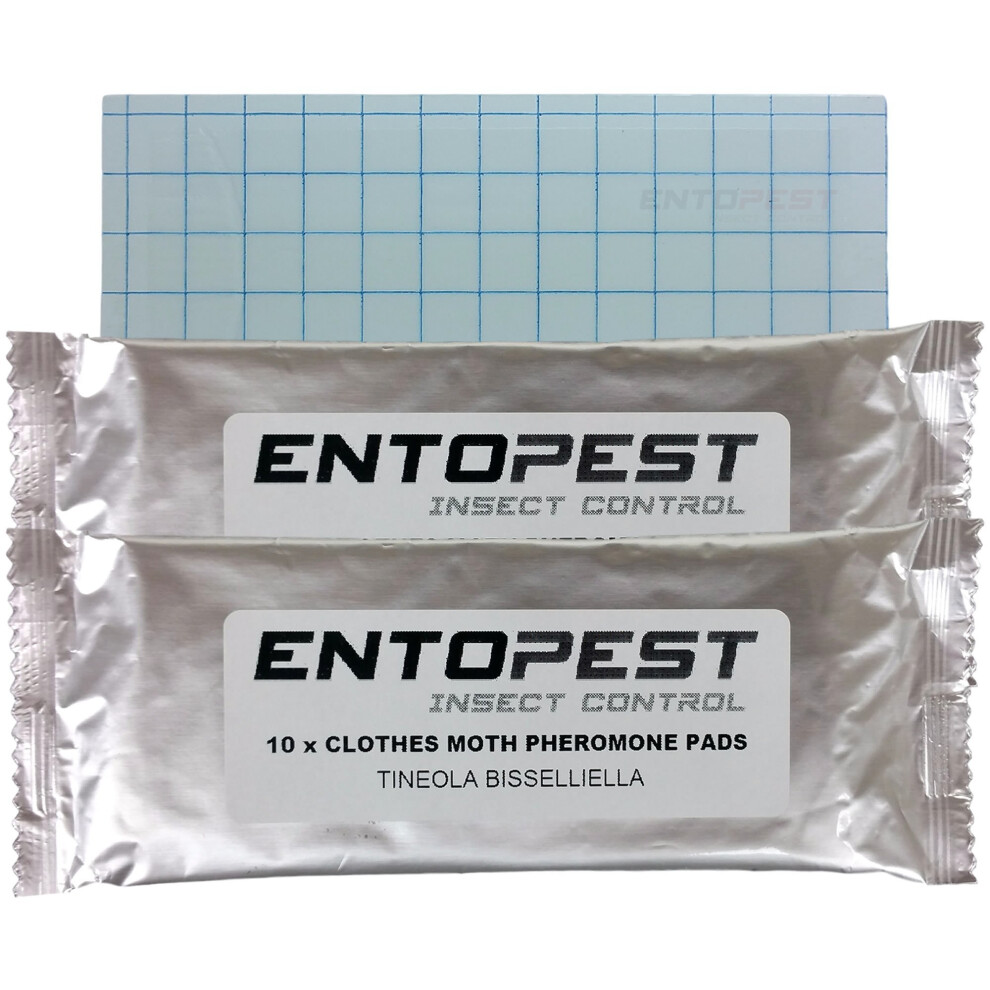 Pack of 20 Entopest Clothes Moth Pheromone Replacement Refill Pads