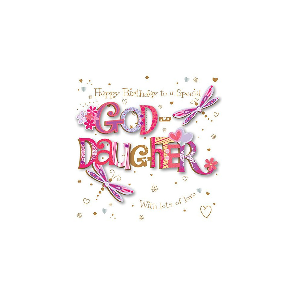 Goddaughter Birthday Handmade Embellished Greeting Card By Talking Pictures Cards