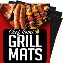 Latest BBQ Grill Mats/Oven Liners - Set of 2 Heavy-Duty, Non-Stick, Easy-Clean Mat to Protect Your Barbecue Or Convection Oven. (16 x 13 Inch)