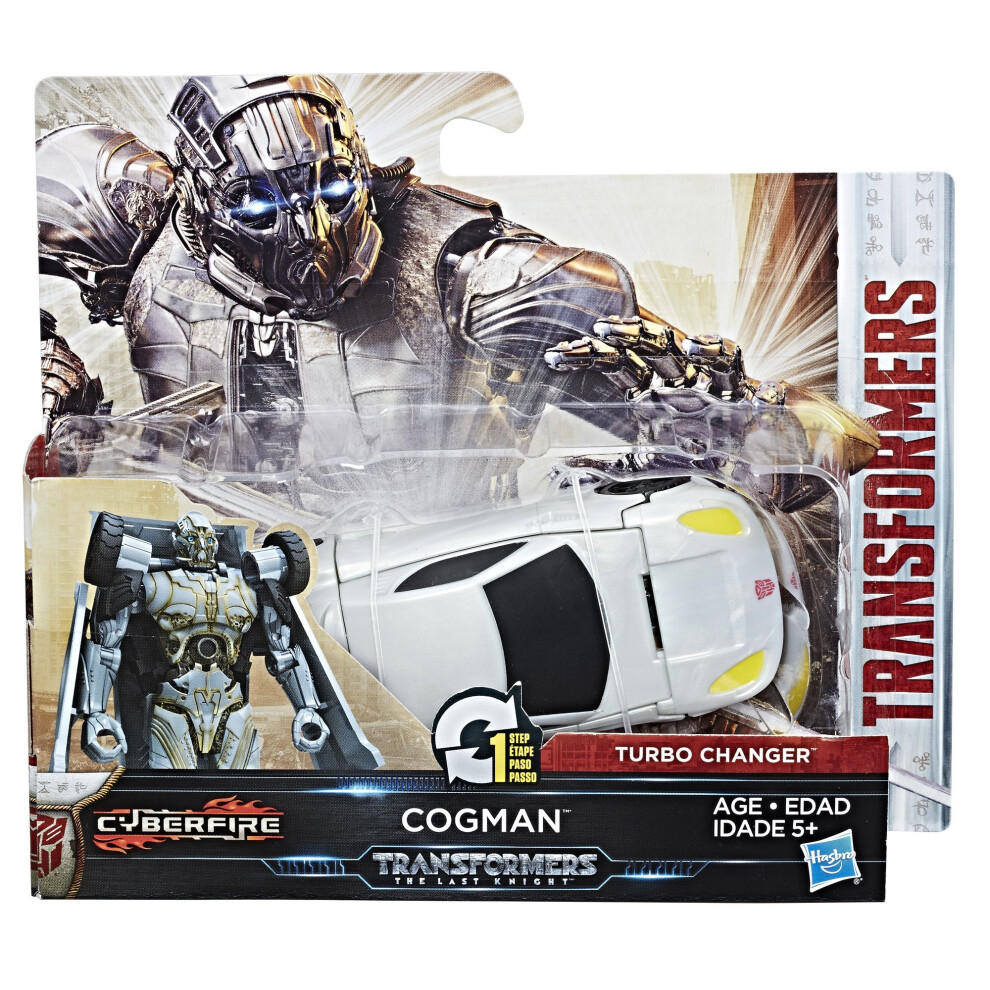 Transformers The Last Knight 1-Step Turbo Changer Cyberfire Cogman