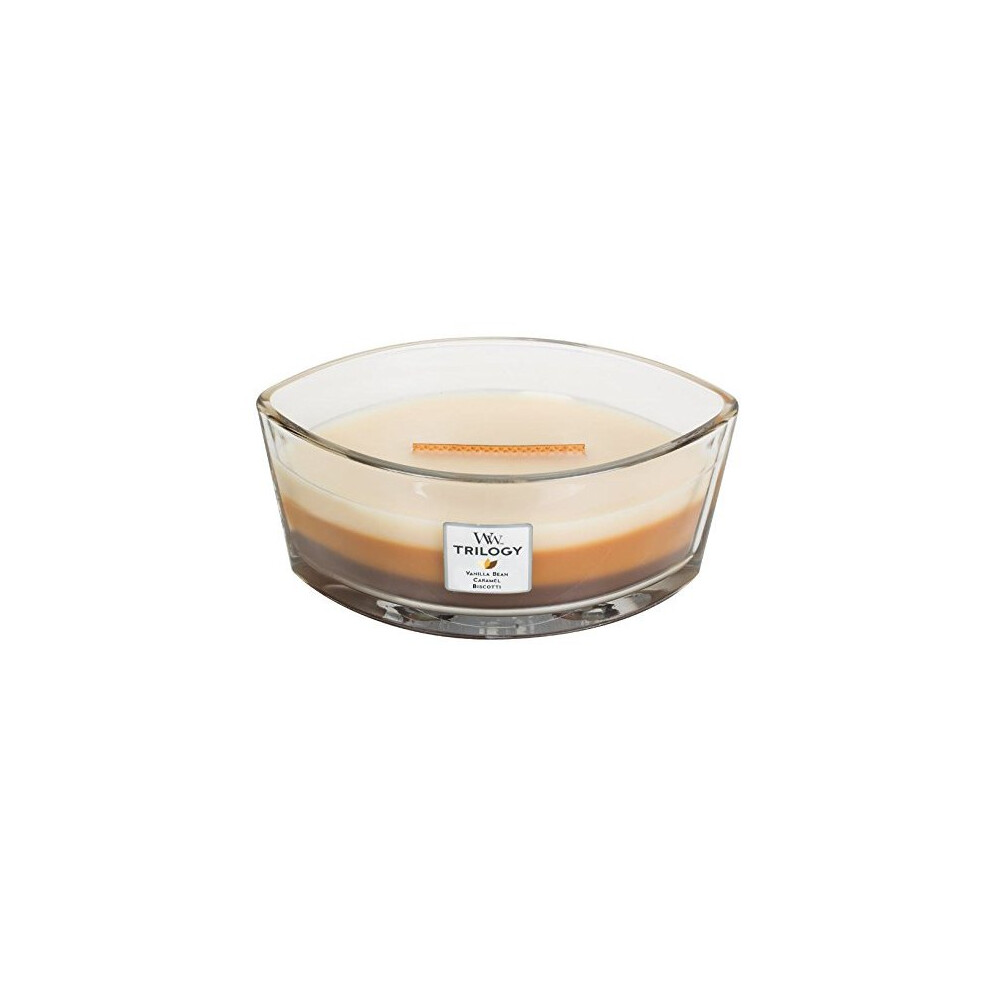 Woodwick Hearthwick Trilogy Candle-CafÃ© Sweets, Brown, 11.1 x 18.9 x 8.8 cm