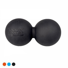 Protone double lacrosse ball for trigger point massage - peanut roller tool for deep muscle massage (Black)