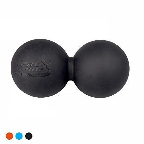 Protone double lacrosse ball for trigger point massage - peanut roller tool for deep muscle massage (Black)
