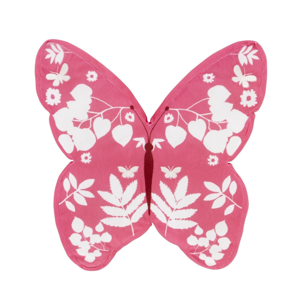 Catherine Lansfield Butterfly 3D Filled Cushion Pink