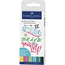 FABER-CASTELL Lot 6 Pitt Artist Pen Marker - Pastell