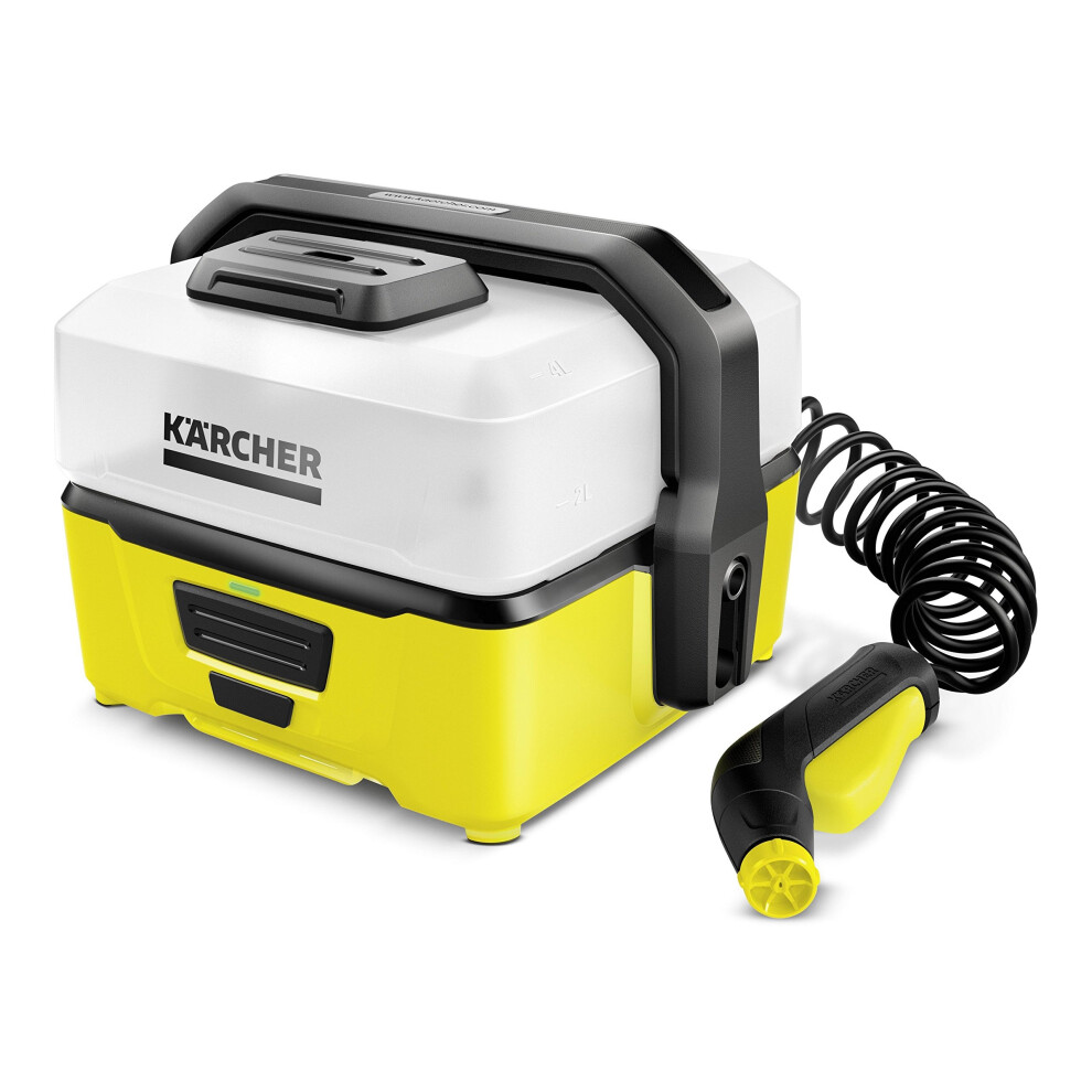 Kärcher Karcher Oc3 Portable Mobile Outdoor Cleaner 4L Water Tank Rechargeable 16800050 Yellow