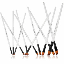 Paint Brushes, STARVAST 12pcs Artist Paint Brush Set Angled Paint Brushes for Acrylic Oil Watercolor Painting-White