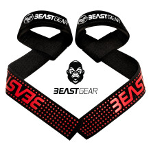 Cinghie da sollevamento Beast Gear - Cinghie imbottite in neoprene per weightlifting, con grip in gel avanzato, antiscivolo per bodybuilding.