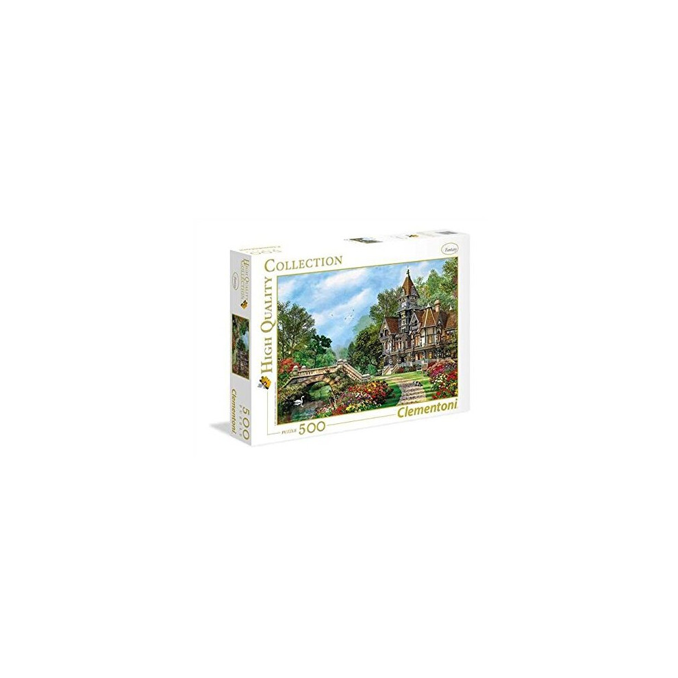 Clementoni 35048 Clementoni-35048-High Quality Collection-Old Waterway cottage-500 Pieces, Multi-Colour