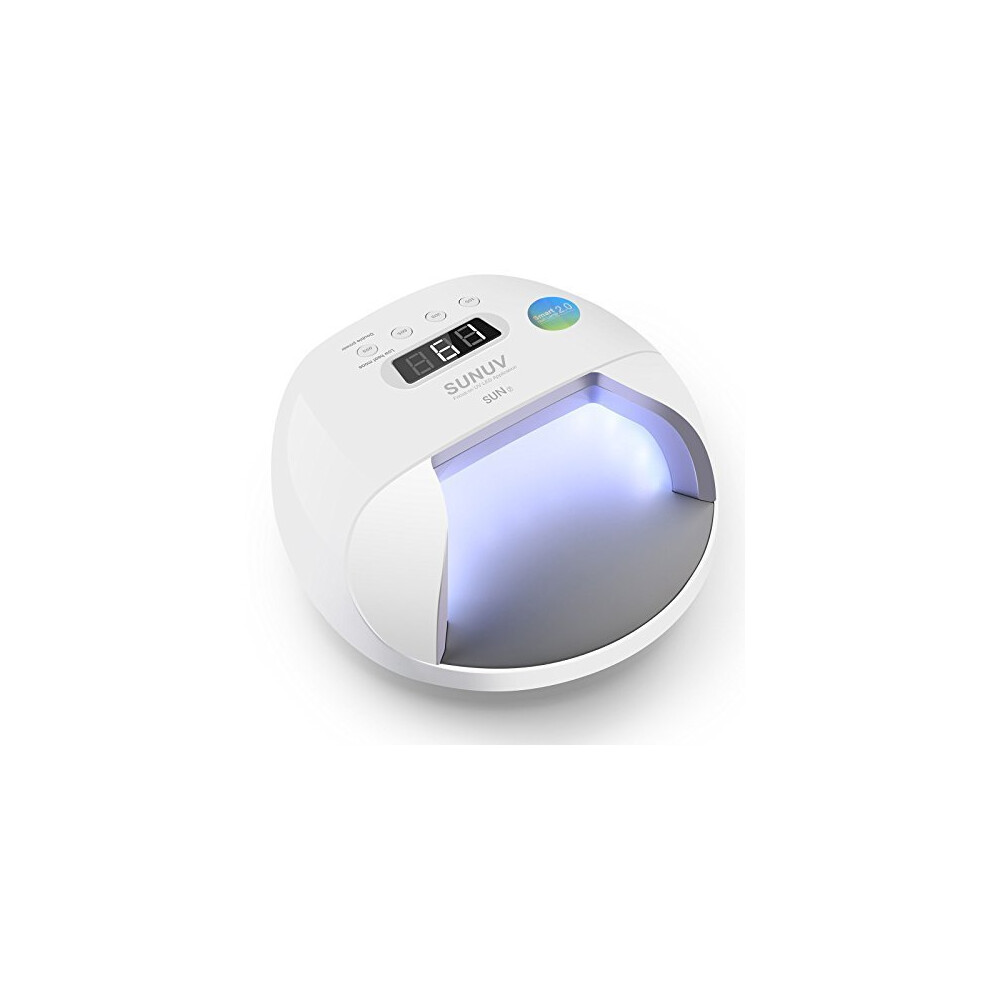 SUNUV SUN7 48W UV Nail Dryer Led Nail LAMP Smart Light for Gel Nails With Double Power Design,4 Timer Setting, Lcd Display,Painless...