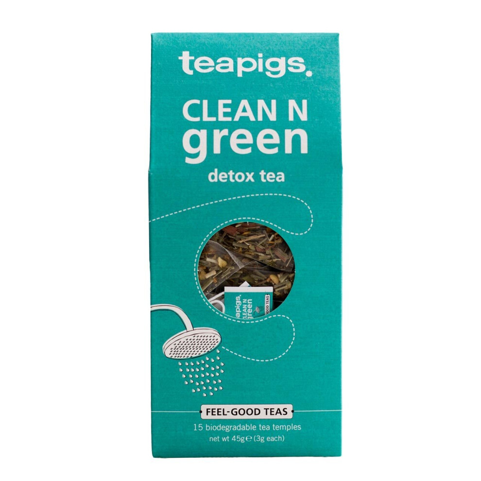 teapigs clean n green herbal tea