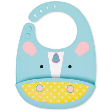 SkipHop Zoo Fold and Go Silicone Bib, Unicorn