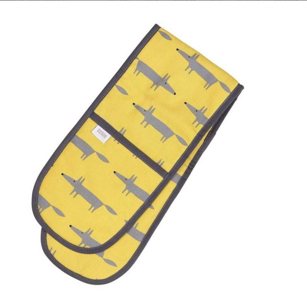 Dexam Scion Living Mr Fox Double Oven Glove Yellow