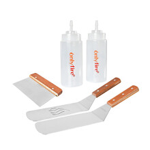 Onlyfire Multi-purpose Grill and Griddle Spatula Set Fits for Blackstone Grill, Camp Chef Flat Top Grill and Other Grills
