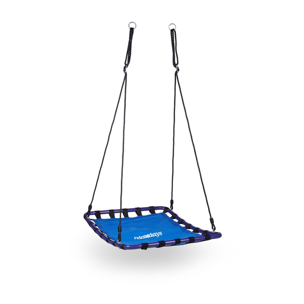 Relaxdays 153 x 98 x 74 cm 113 kg Square Nest Swing - Blue