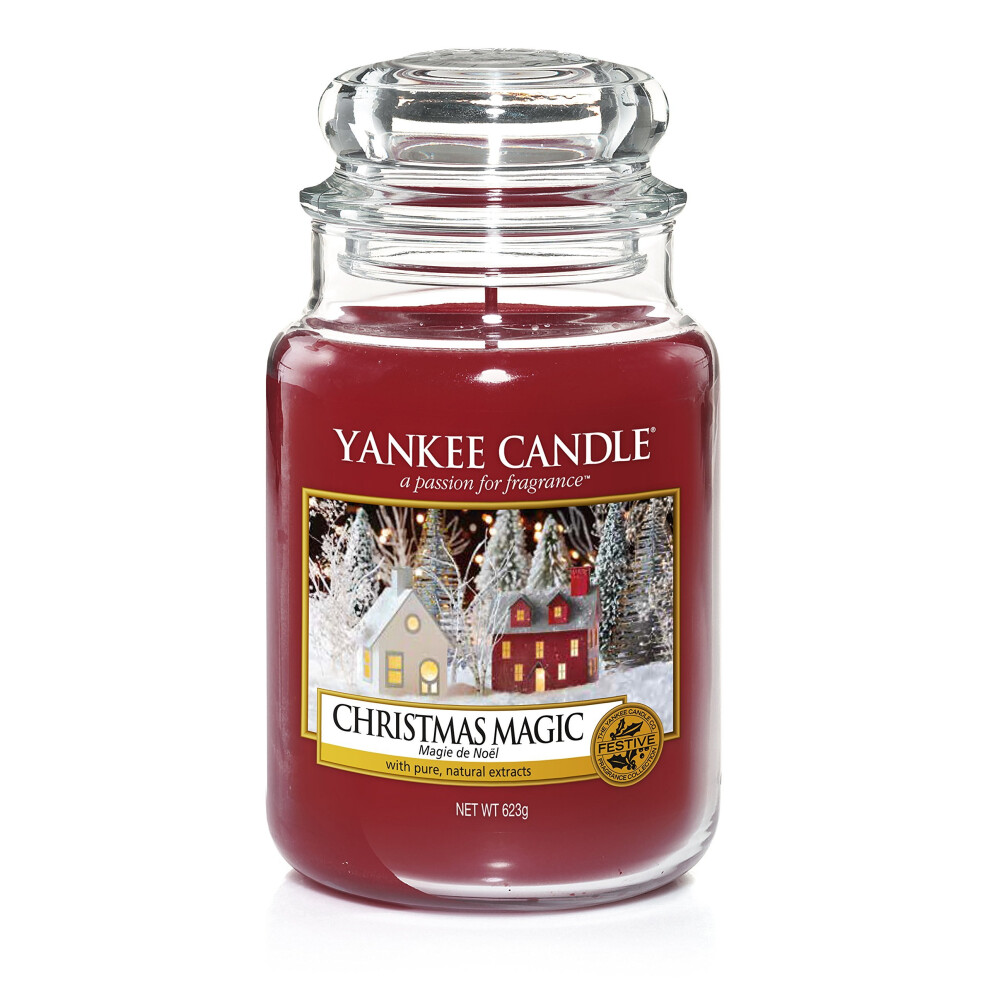 Yankee Candle Classic Jar Christmas Magic, Red, 10.7 x 10.7 x 16.8 cm