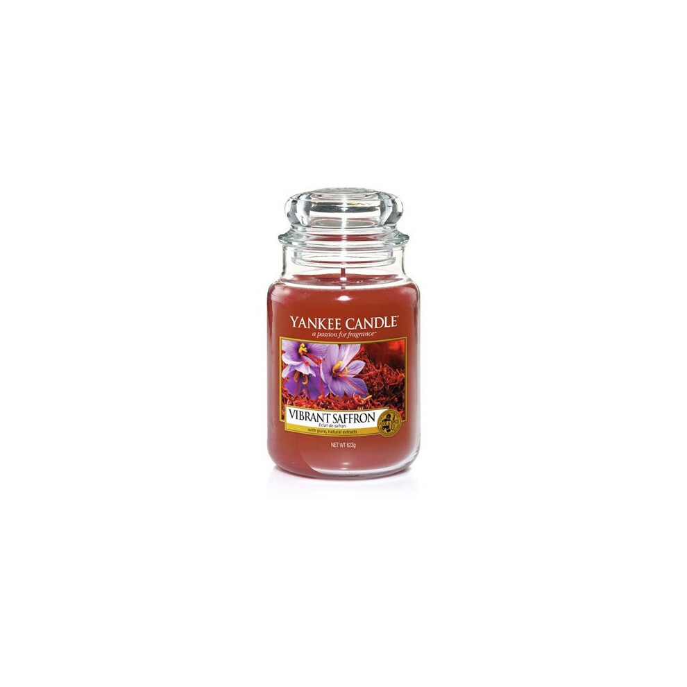 Yankee Candle Large Jar Candle, vibrant Saffron,, Red, 9.9 x 9.9 x 16.8 cm