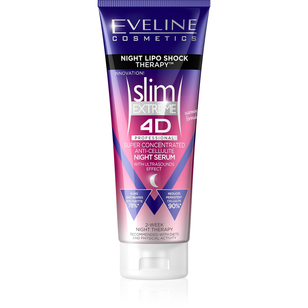 Eveline Slim Extreme 4D Cellulite Cream - Night Lipo Shock Therapy  250ml for All Skin Types