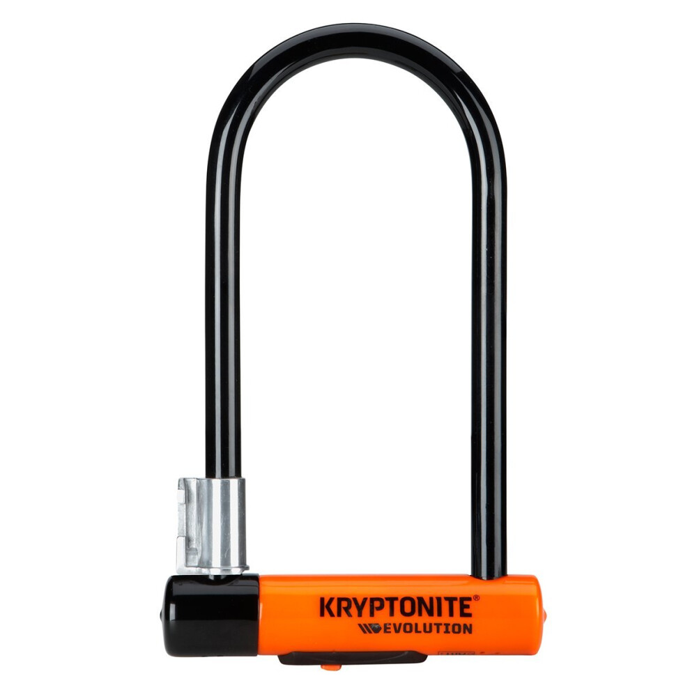 Kryptonite Evolution Lock With Flex Frame U-Bracket - Standard Shackle Orange