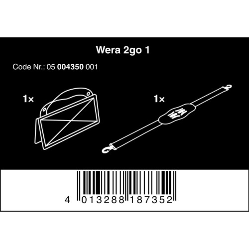 Wera Wera 2go 1 Tool Carrier, 2-Piece, 1 Piece, 05004350001 2