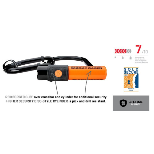 Kryptonite Kryptonite Evolution Messenger Mini+ Lock - Orange, Mini 2