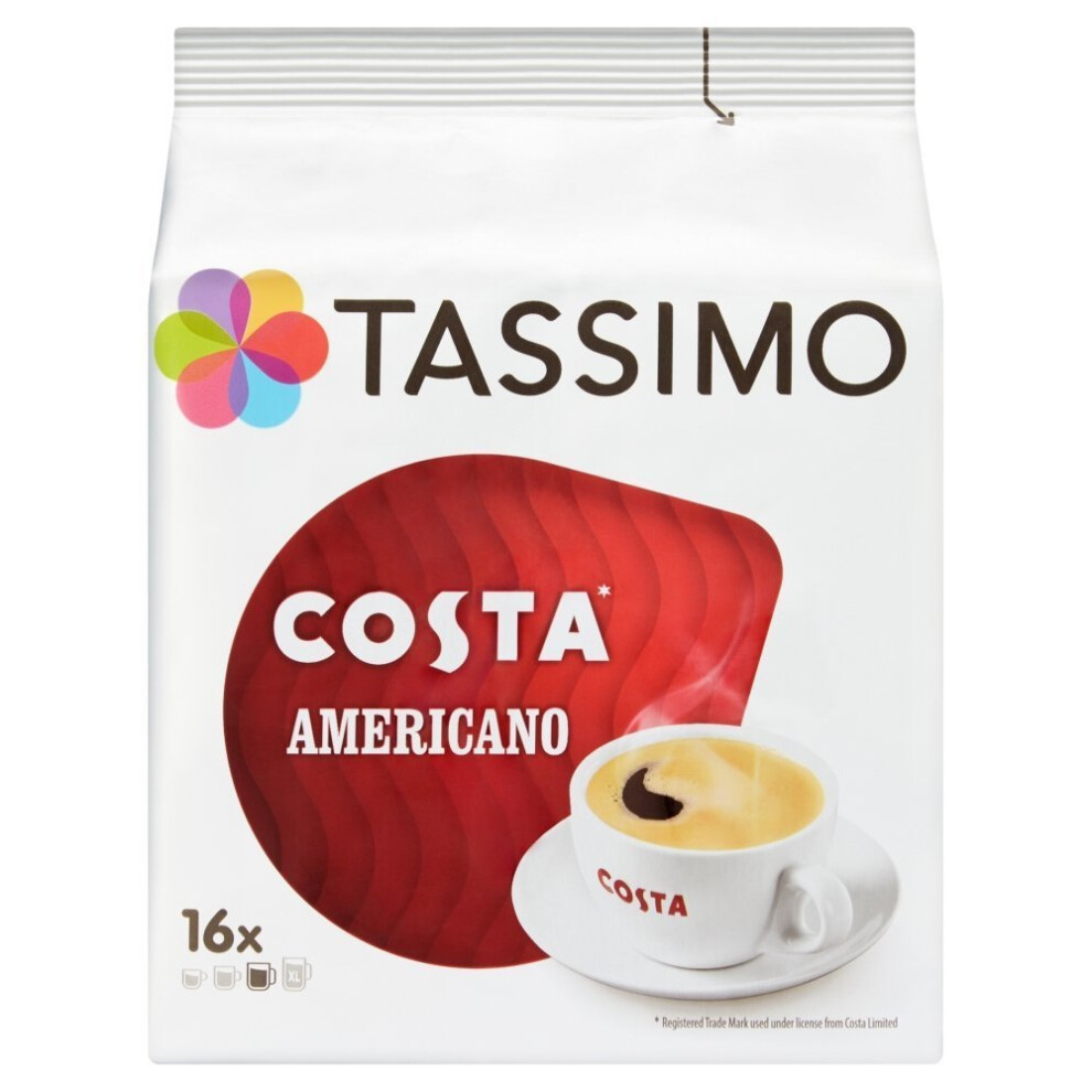Tassimo Costa Americano Coffee Pods (16 pods, 16 servings)