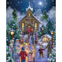 Vermont Christmas Company Παζλ Χριστουγέννων Midnight Mass 1000 Τεμαχίων 30"x24" - Παζλ για Ενήλικες
