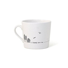 East of India Bloody Love Tea Wobbly Porcelain Boxed Mug Perfect Gift Idea