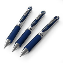 Pentel EnerGel XM BL77 Retractable Gel Pen - 0.7mm, Fast-Drying Liquid Ink, 54% Recycled, Navy, Pack of 3