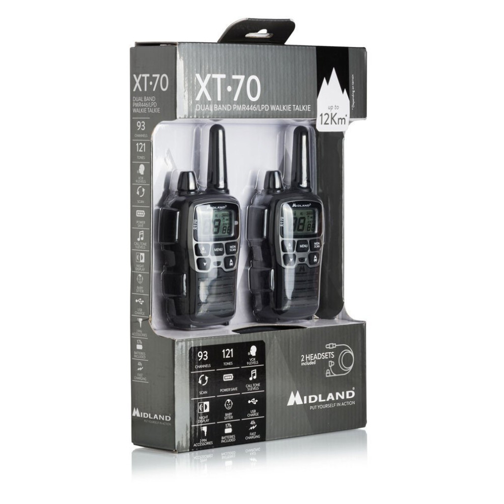 Midland Xt70 C1180 Walkie Talkie 8011869197208
