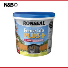Ronseal RSLFLPPCG5L Fence Life Plus, Charcoal Grey, 5 Litre