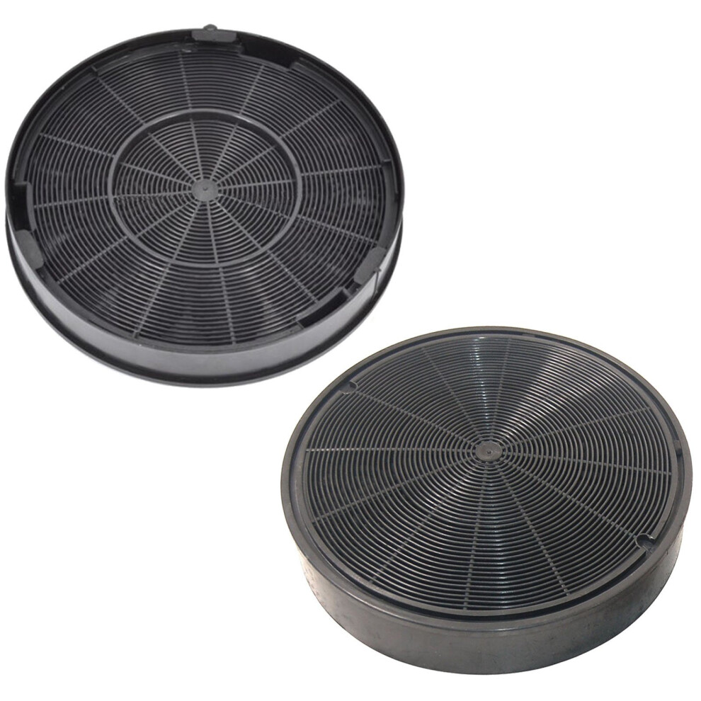 SPARES2GO Anti-Odour Charcoal Carbon Filters For Rangemaster Cooker Hood Vent (200 x 28 mm, Pack of 2)