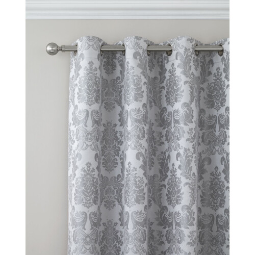 Catherine Lansfield Catherine Lansfield Damask Jacquard Double Duvet Set Silver 1