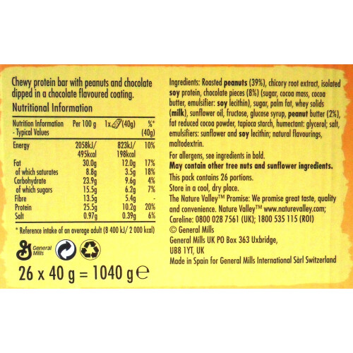 Nature Valley Nature Valley Protein Bars, Peanut and Chocolate 1