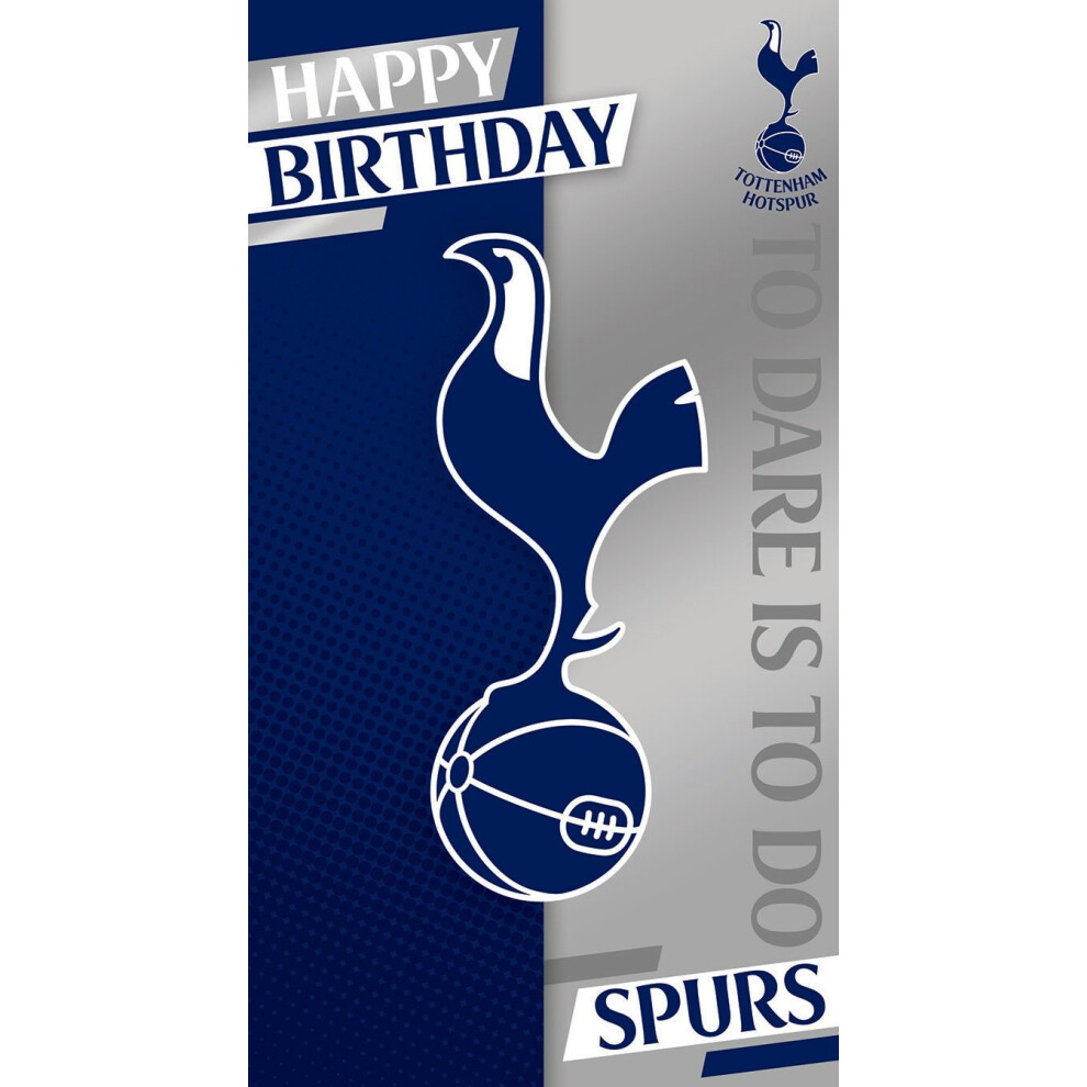 TOTTENHAM TO011 Die-Cut Hotspur Crest Birthday Card