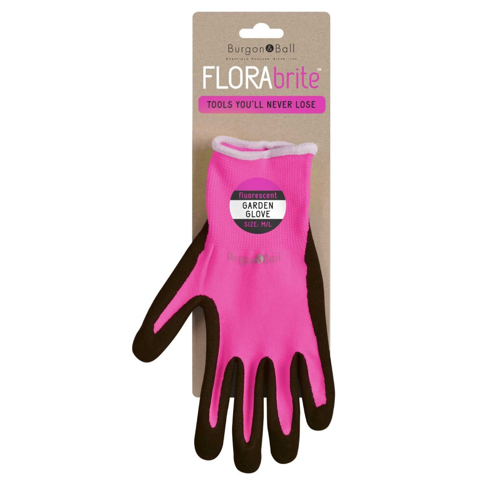 FloraBrite Pink Medium / Large Gardening Gloves By Burgon & Ball (M/L)