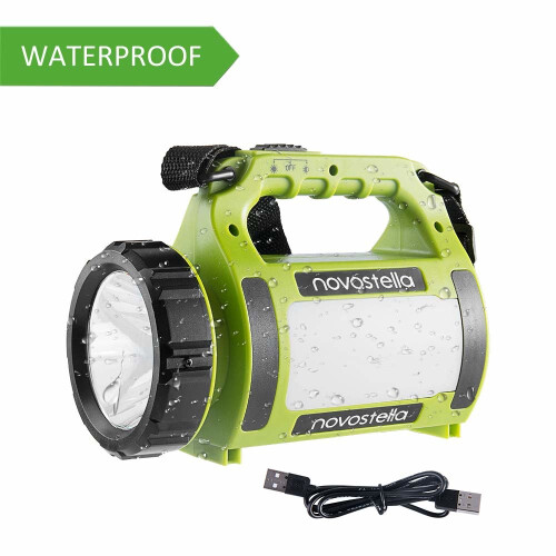 NOVOSTELLA Ustellar Rechargeable CREE LED Torch, Multi-functional Camping Light, Waterproof LED Spotlight Searchlight, High Power Beam Flashlight,... 1