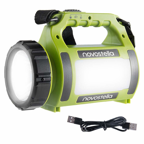 NOVOSTELLA Ustellar Rechargeable CREE LED Torch, Multi-functional Camping Light, Waterproof LED Spotlight Searchlight, High Power Beam Flashlight,...