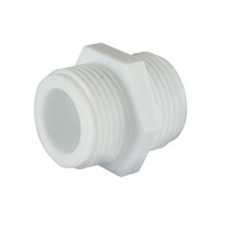Bulk Hardware BH04072 Plastic Washing Machine Dish Washer Inlet Hose Connector, 3/4 x 3/4 inch - White, Pack of 1