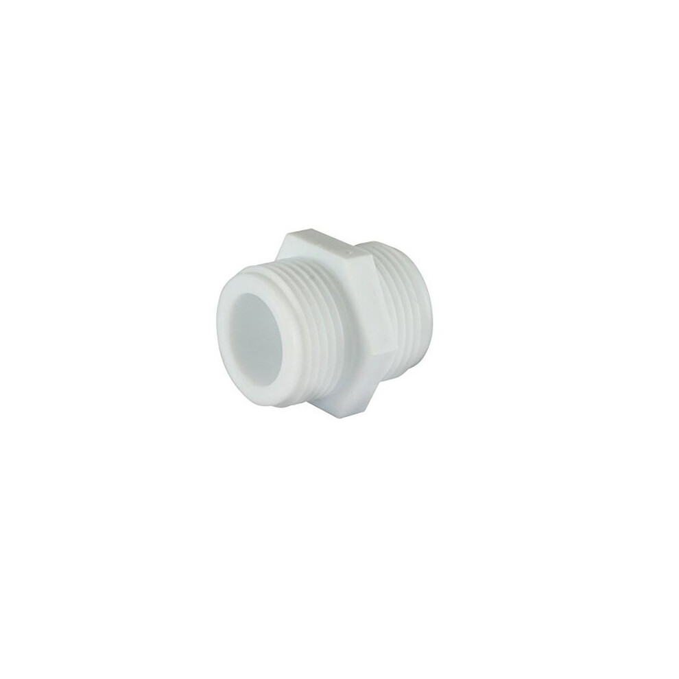 Bulk Hardware BH04072 Plastic Washing Machine Dish Washer Inlet Hose Connector, 3/4 x 3/4 inch - White, Pack of 1
