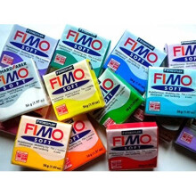 Fimo Oven Bake Clay . Starter set 6 x 56g Blocks in assorted Colours. by Fimo