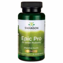 Swanson, Probiotique Epic Pro 25 Souches, 30 Milliards d'UFC, 30 Capsules Végétales EMBO AP