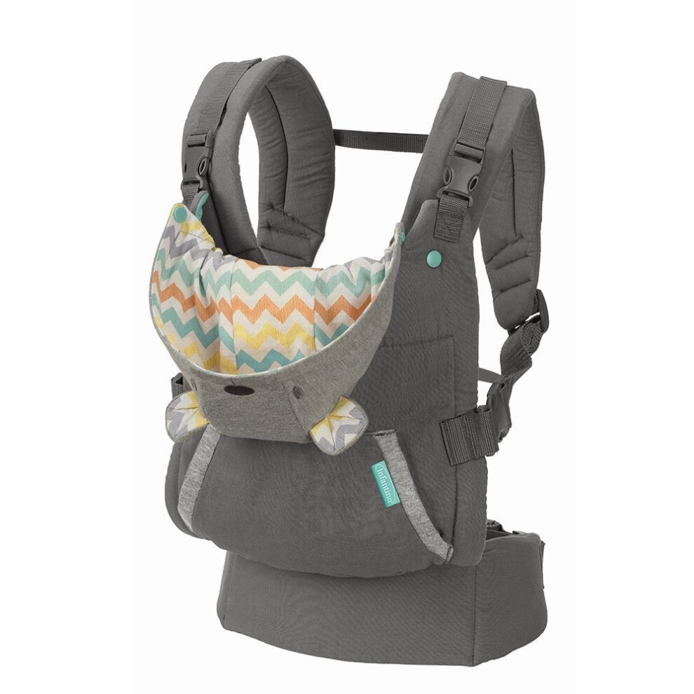 Infantino Cuddle Up Ergonomic Hoodie Carrier, Grey