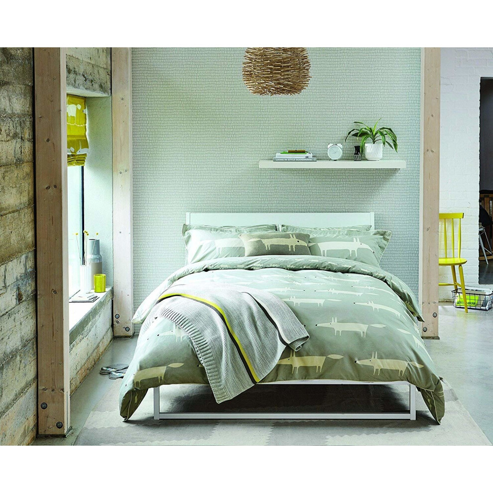 Scion MR Fox Duvet Cover, Double, Percale, Silver